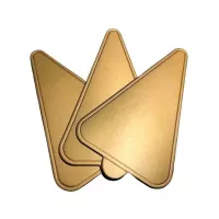 Base de Carton Triangular de 11.8 x 7.8 Centimetros de Color Dorado, Paquete de 100 Unidades TIPS DGD085