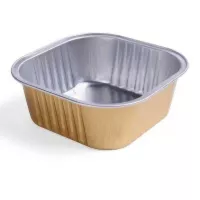 Molde Cuadrado de 11 x 4 Centimetros de Color Dorado, Paquete de 100 Unidades TIPS GFT01-06