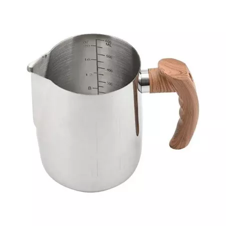 Pichel de Acero Inoxidable con Agarre de Madera de 600 Mililitros TIPS HOK-012