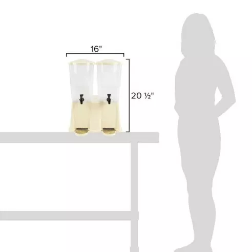 Dispensador Bebidas Doble Tanque Negro 6 Gls. TABLECRAFT TW53DP