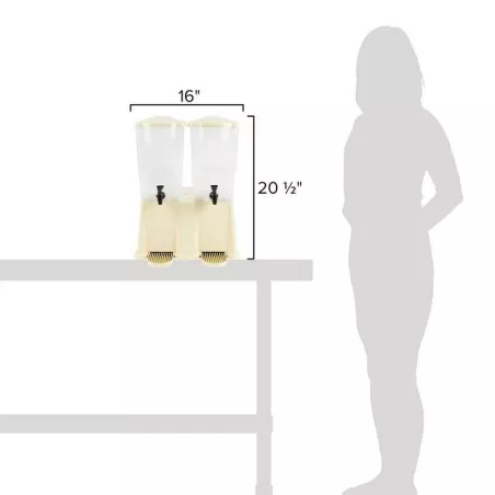 Dispensador Bebidas Doble Tanque Negro 6 Gls. TABLECRAFT TW53DP
