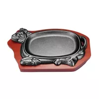 Sarten Vaca de Hierro Fundido con Base de 24 x 16 Centimetros TIPS KNO-016