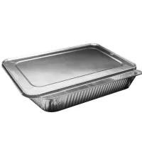 Molde de Aluminio Desechable con Tapa de 13 x 8.5 x 2.5 Pulgadas -Unidad- TIPS D-223/HJ