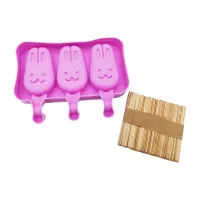 Molde de Silicon de Paleta de Conejo de 3 Cavidades MASTER CHEF 9890520