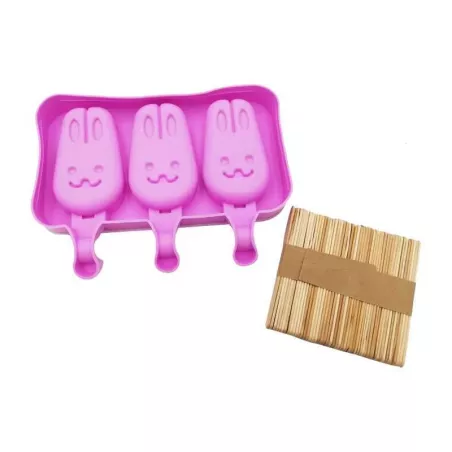 Molde de Silicon de Paleta de Conejo de 3 Cavidades MASTER CHEF 9890520