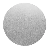 Base de Madera Redonda Lisa de 20 Centimetros de Color Plateado TIPS DGD063S