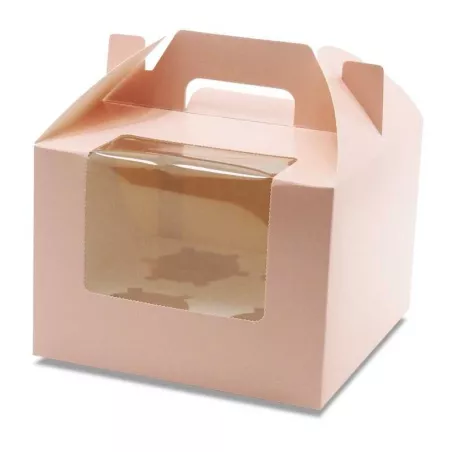 Caja de Carton para Cupcake de 4 Cavidades, Paquete de 10 Unidades TIPS AK-55