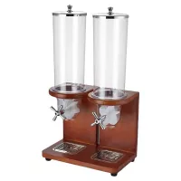 Dispensador Doble para Cereal con Base de Madera de 7 Litros MASTER CHEF 4054R-2