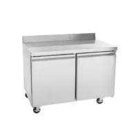 Mesa Refrigerada de 2 Puertas con Respaldo de Acero Inoxidable 48 Pulgadas U-STAR UWT-48R-E-HC