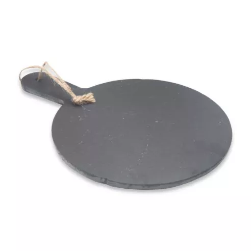 Plato de Piedra Redondo de 20 x 28 Centimetros de Color Negro TIPS RSD01-44