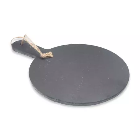 Plato de Piedra Redondo de 20 x 28 Centimetros de Color Negro TIPS RSD01-44