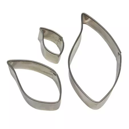 Cortador para Fondant de Hoja, Set de 3 Piezas TIPS E08