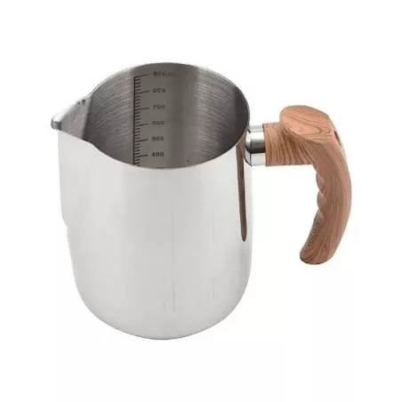 Pichel de Acero Inoxidable con Agarre de Madera de 1000 Mililitros TIPS HOK-013