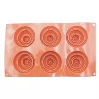 Molde de Silicon para Rollos de Canela de 6 Cavidades TIPS RRA02-09 2