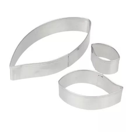 Cortador para Fondant de Hoja, Set de 3 Piezas TIPS E08
