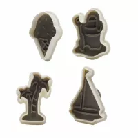 Marcador de Plastico de Playa, Set de 4 Piezas TIPS ZN2015