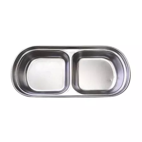 Plato Salsero Doble de Acero Inoxidable TIPS SSC-046