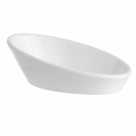 Ramekin Mini Ovalado de Melamina de Color Blanco de 0.75 Onzas TABLECRAFT 10313W