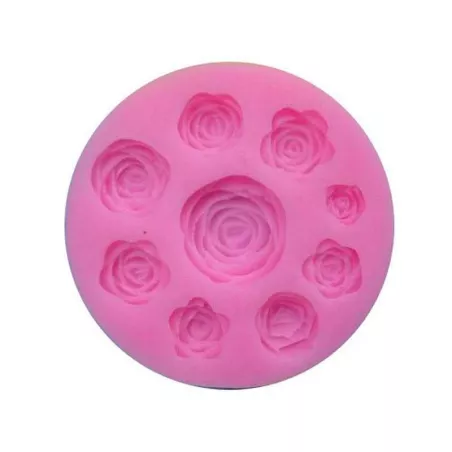 Molde para Fondant Diseno de Rosas, 9 Cavidades TIPS 030-85