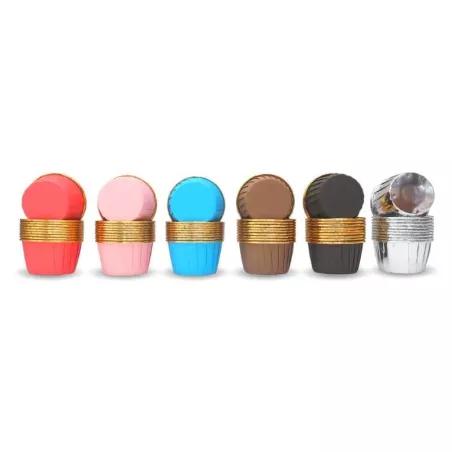 Capsulas para Cupcakes de Aluminio de Colores Surtidos TIPS CPC01-30