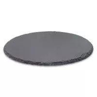 Plato Redondo de Piedra de 20 Centimetros de Color Negro TIPS RSD01-21