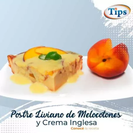 Postre Liviano de Melocotones y Crema Inglesa TIPS RA0000753