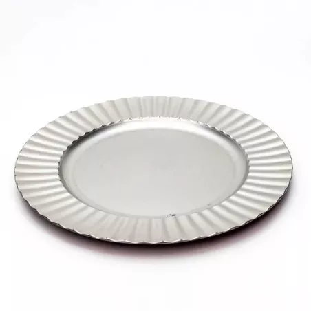 Plato Base Redondo de Plastico Plateado de 13 Pulgadas SIN ASIGNAR 28062