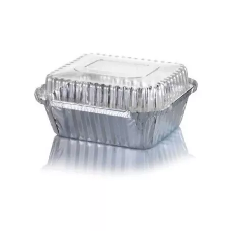 Molde de Aluminio Desechable de 4 x 5 Pulgadas con Tapa -Unidad- TIPS D-218-01/HJ