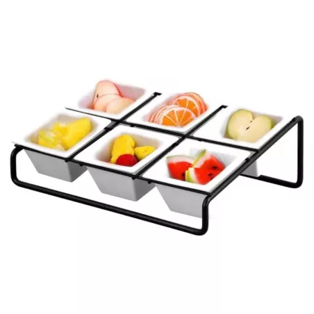 Rack de Rejilla para Bowl Cuadrado con 6 Compartimientos de 33 x 21 x 11 Centimetros MASTER CHEF 1083-61