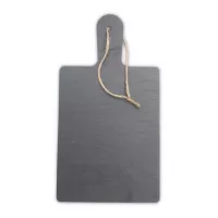 Plato de Piedra Pizarra en Forma de Tabla de 28 x 15 Centimetros de Color Negro TIPS RSD01-43 2