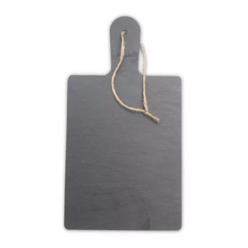 Plato de Piedra Pizarra en Forma de Tabla de 28 x 15 Centimetros de Color Negro TIPS RSD01-43