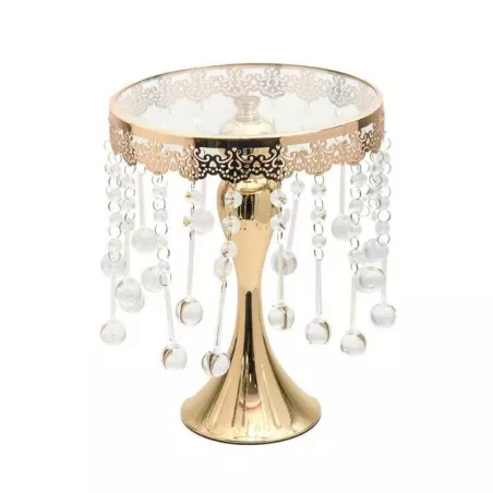 Base de Queque Metalica de Color Dorada de Pendientes de 30 x 40 Centimetros MASTER CHEF CS8038-30G