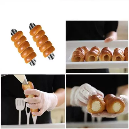 Molde de Acero Inoxidable para Canuto, Set de 3 Unidades TIPS B-058