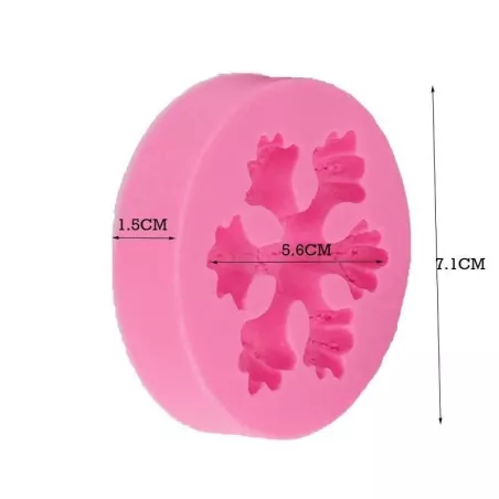 Molde de Silicon para Fondant de Copo de Nieve TIPS 030-66