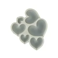 Molde de Silicon de Corazones de 6 Cavidades TIPS ZNP-079