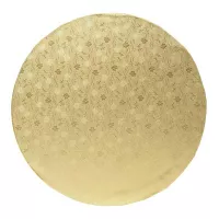 Base de Carton Redonda Lisa de 30.5 Centimetros de Color Dorado TIPS DGD051G