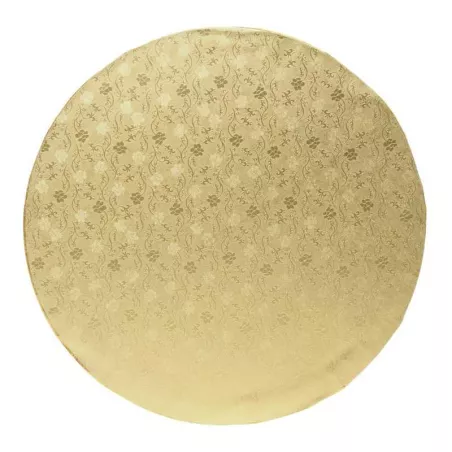 Base de Carton Redonda Lisa de 30.5 Centimetros de Color Dorado TIPS DGD051G