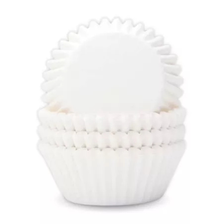 Capsulas para Cupcakes de 12 Centimetros de Color Blanco, Paquete de 100 Unidades TIPS CPC01-12