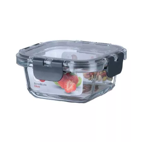 Contenedor Cuadrado de Vidrio de 310 Mililitros TIPS HLJ-036