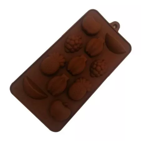 Molde de Silicon con Diseno de Frutas de 11 Cavidades MASTER CHEF 9890492