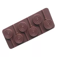 Molde de Silicon de Lolipops de 6 Cavidades MASTER CHEF 116
