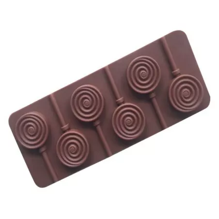 Molde de Silicon de Lolipops de 6 Cavidades MASTER CHEF 116