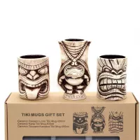 Juego de Tazas Tiki de Ceramica, Set de 3 Piezas MASTER CHEF 9891836