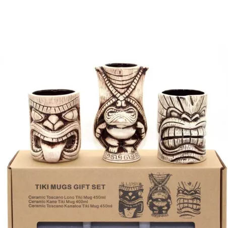 Juego de Tazas Tiki de Ceramica, Set de 3 Piezas MASTER CHEF 9891836
