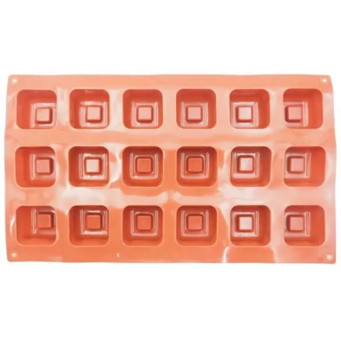 Molde de Silicon de Cuadros con Borde de 18 Cavidades TIPS RRA02-46