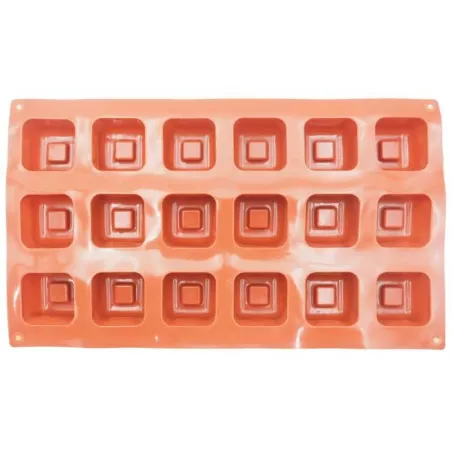 Molde de Silicon de Cuadros con Borde de 18 Cavidades TIPS RRA02-46