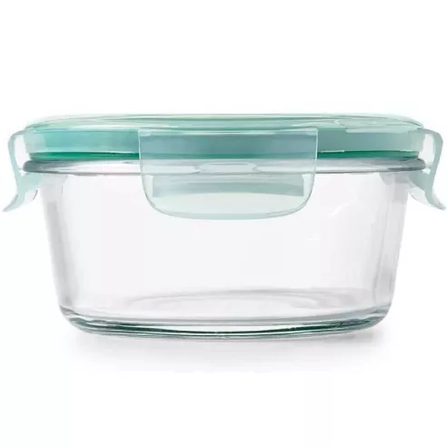 Contenedor de Vidrio Redondo Hermetico de 400 Mililitros TIPS A-171-01