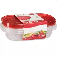 Contenedor Plastico Rectangular de 950 Mililitros, Set de 3 Unidades TIPS E-132