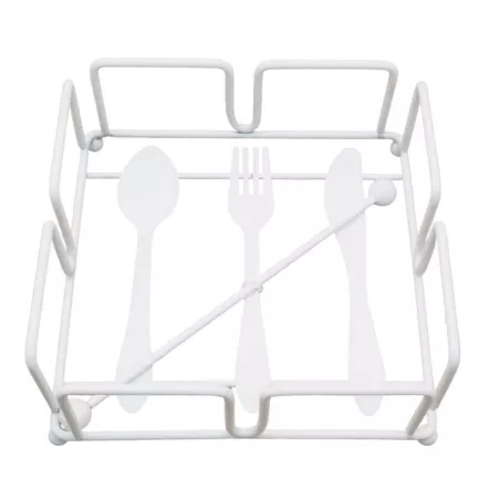 Servilletero de Metal Cuadrado de Color Blanco SIN ASIGNAR HP49-045B