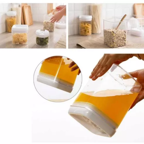 Contenedor Rectangular Hermetico de Plastico de 1.4 lts TIPS B-397